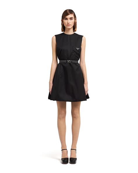 prada black dress pink stripe|prada nylon wrap dress.